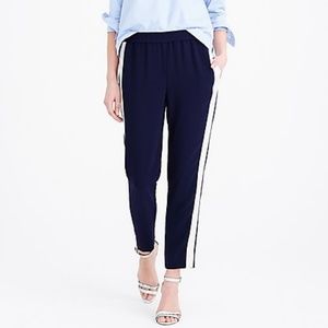 J. Crew Reese pant in navy tuxedo stripe sz 6